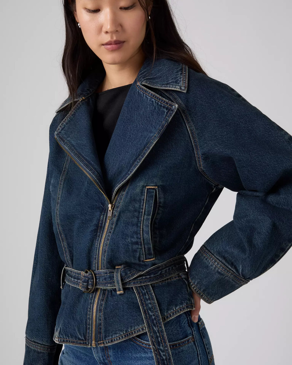80's Bomber Jacket - Bellissima Medium Wash