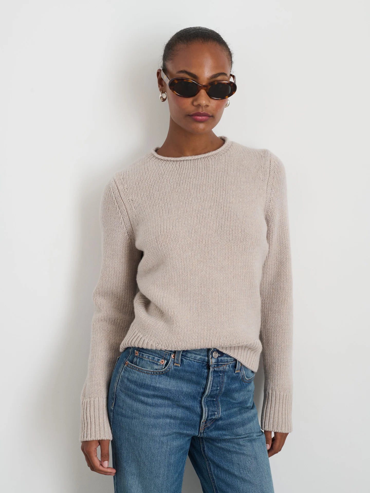 Jaime Sweater in Merino Wool - Camellia