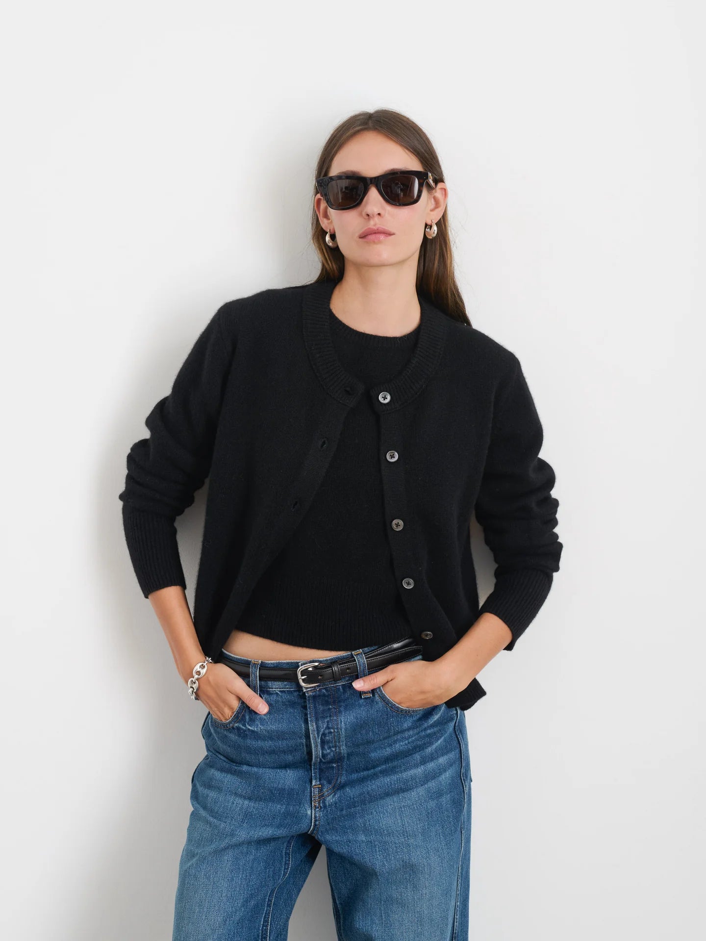 Lucie Cardigan in Cashmere - Black