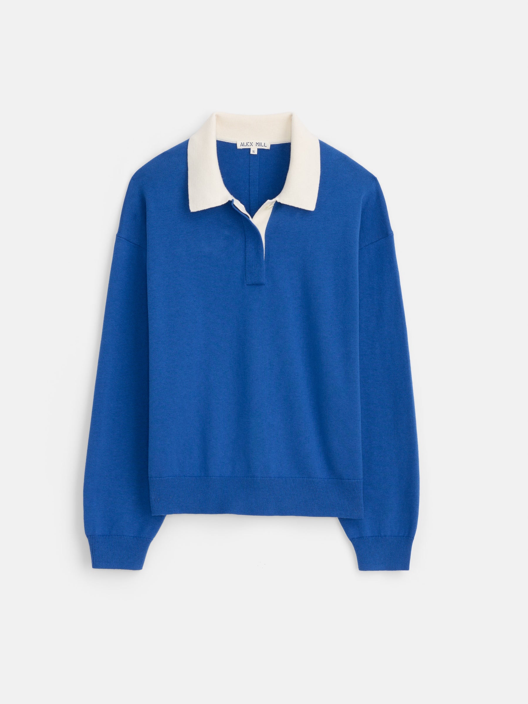 Bond St Polo in Cotton Cashmere - Cunningham Blue