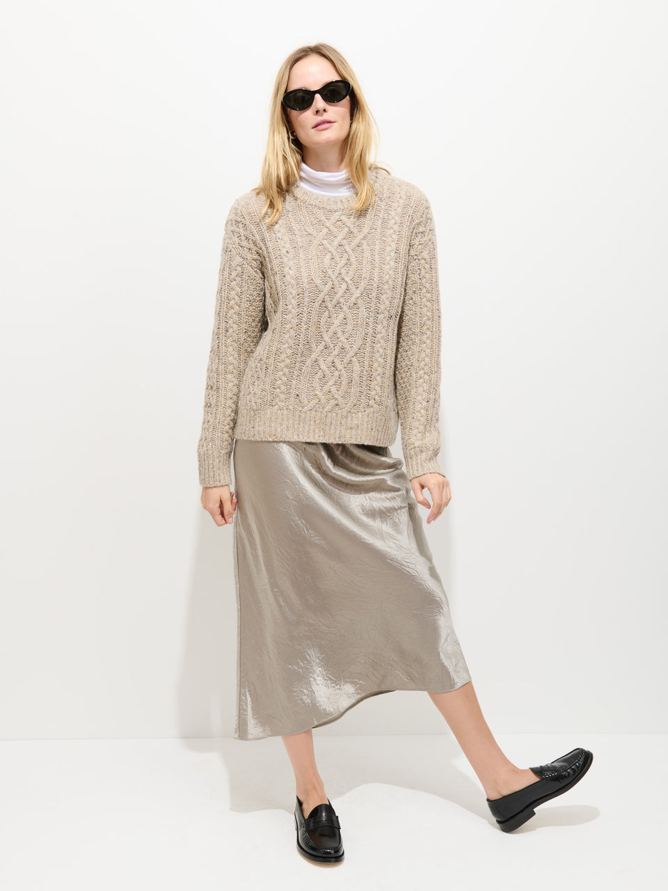 Madelyn Sweater In Donegal - Oatmeal