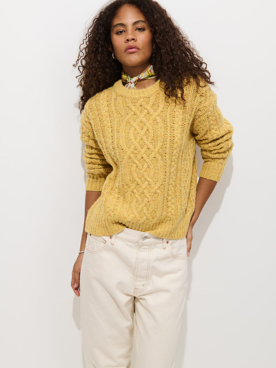 Madelyn Sweater In Donegal - Sunflower