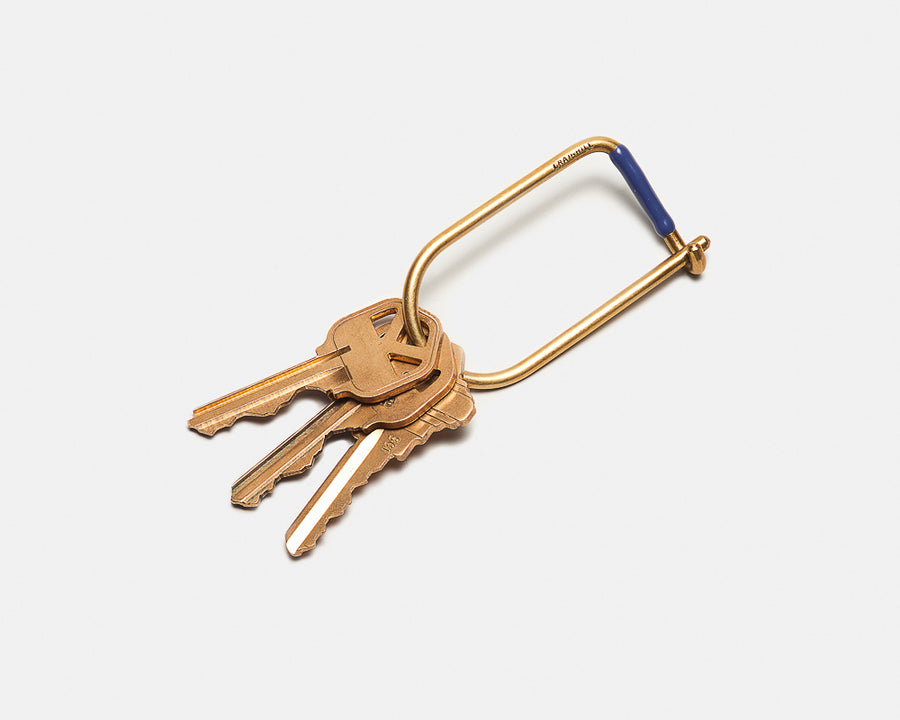 Enameled Wilson Key Ring - Blue