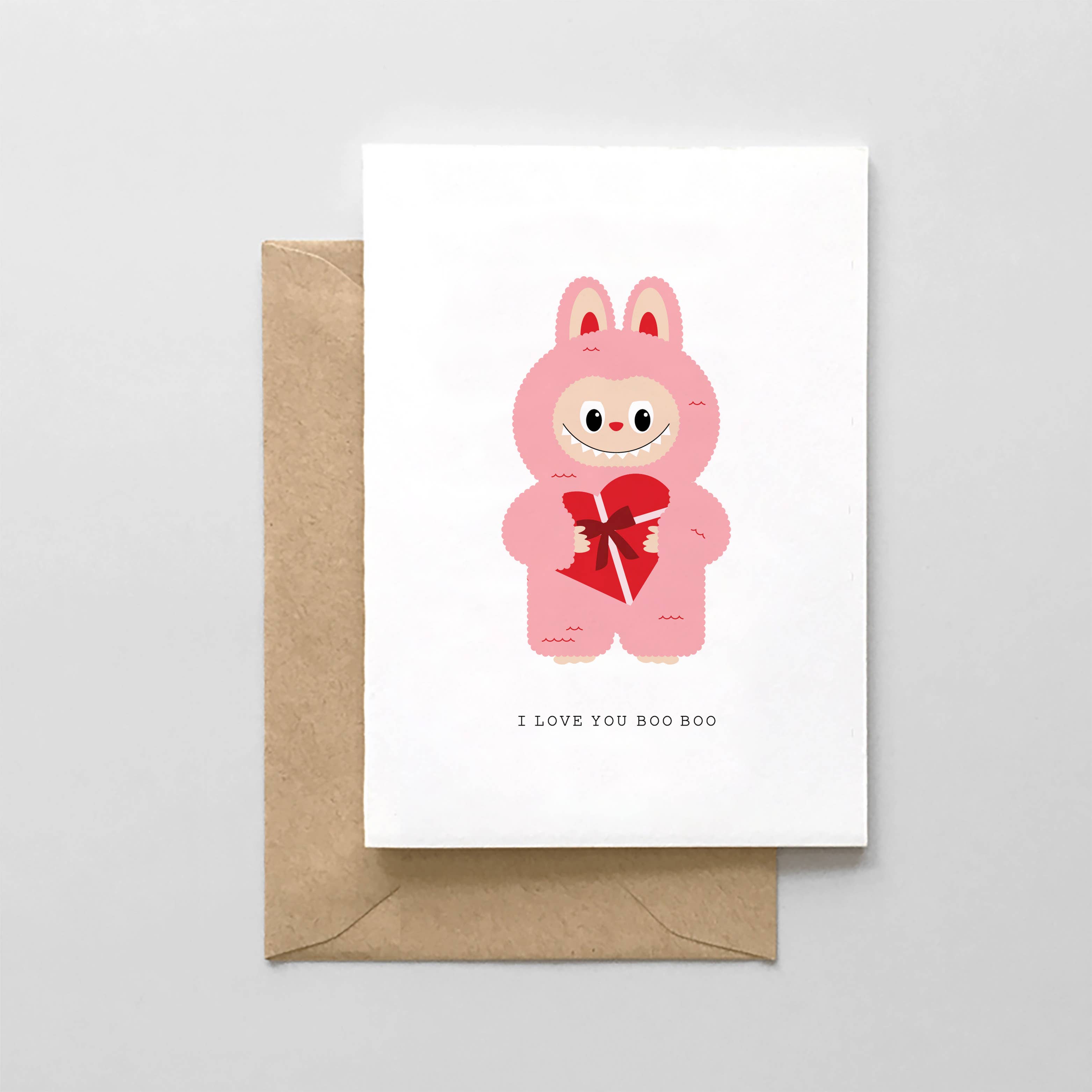 I Love You Boo Boo (PINK) - Valentine's Day Card