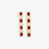 Adele Colorblock Enamel Bar Earrings - Red and Blush