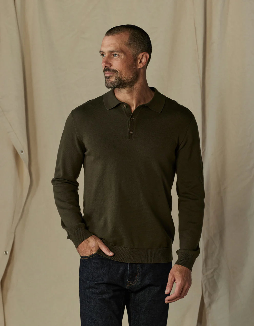 Robles Knit Long Sleeve Polo