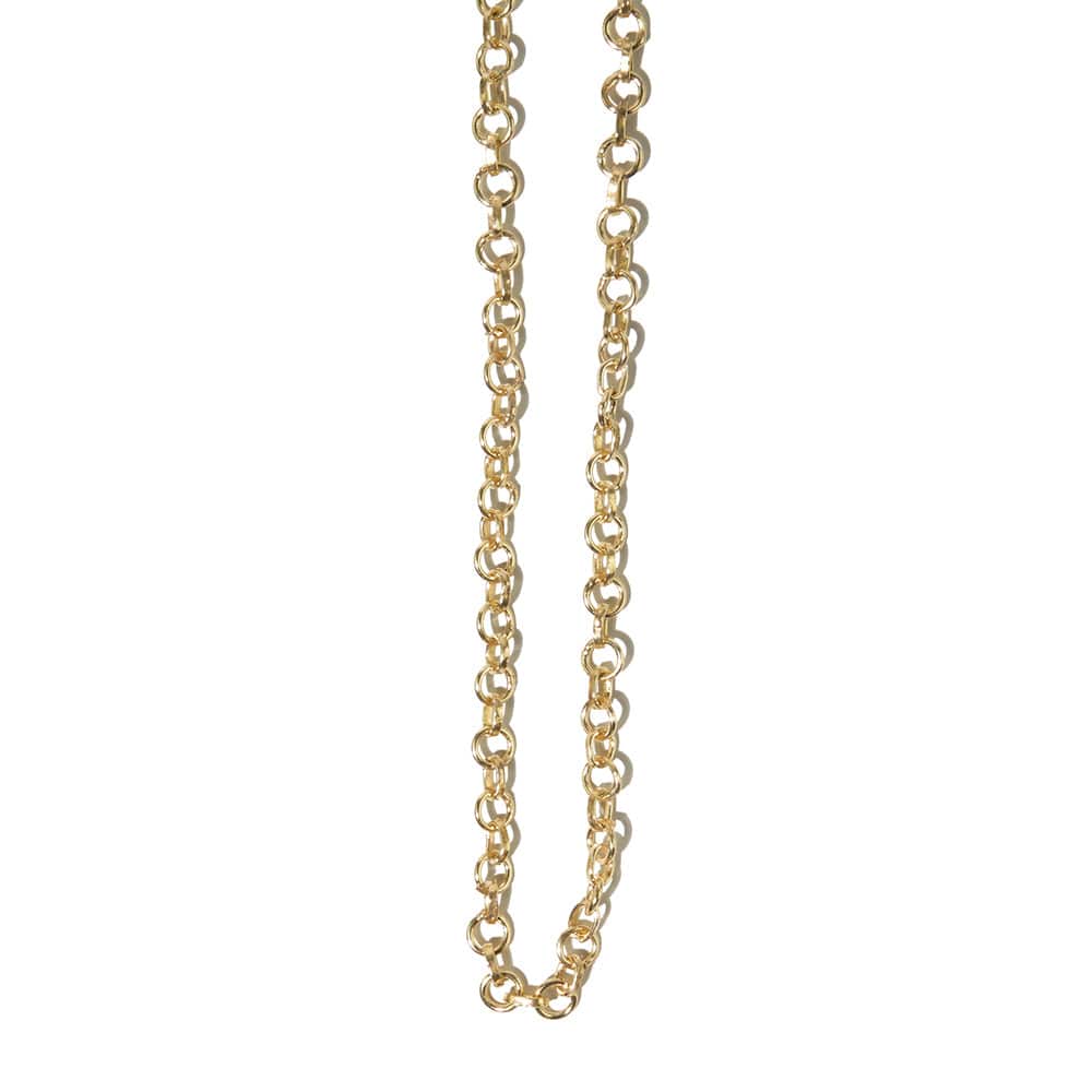 Aretha Round Link Chain Necklace Brass