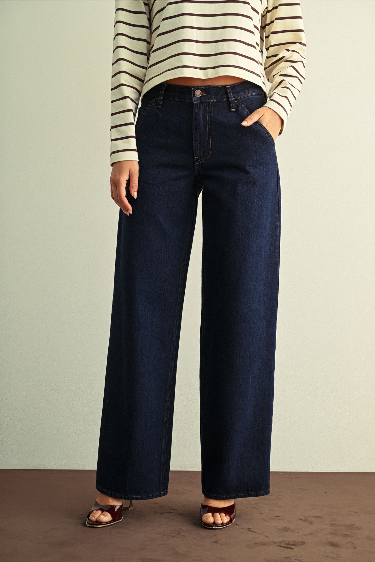 Full Length Trouser Pocket Straight Jean BP523N - Rinse