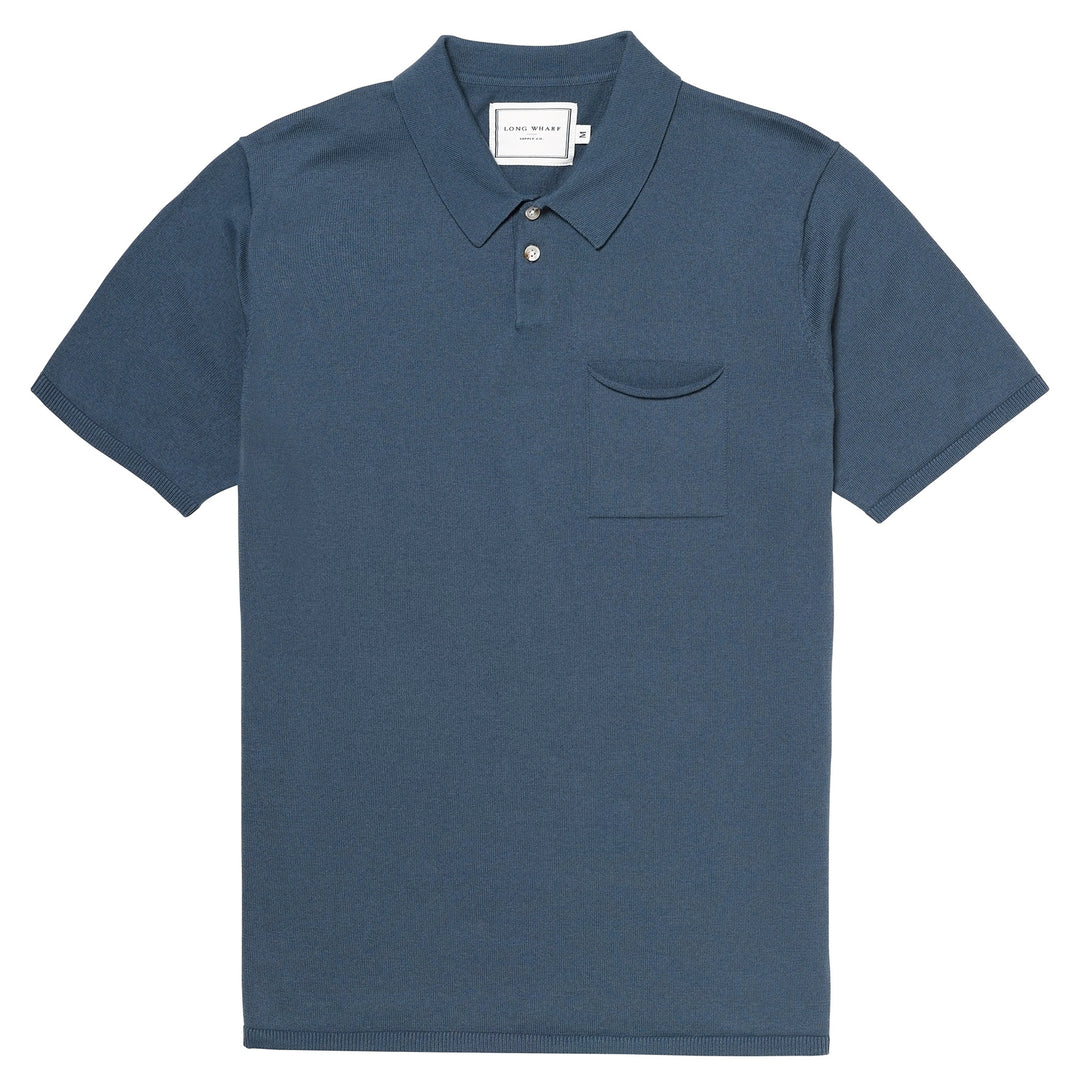 Seawell Knit Pocket Polo - Marine