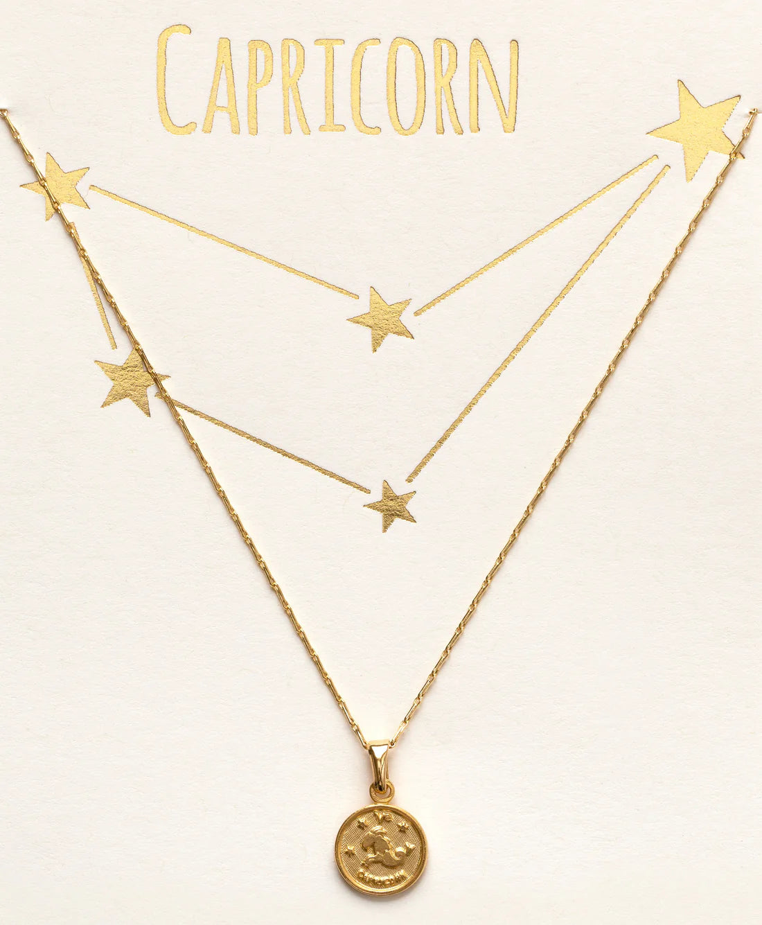 Tiny Zodiac Medallion- Capricorn