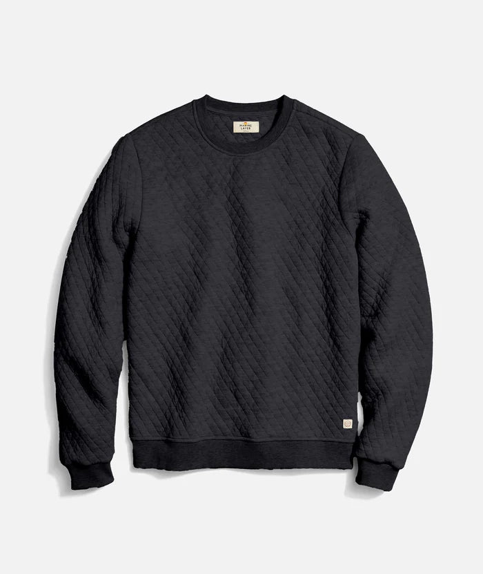 Corbet Quilted Crewneck - Charcoal