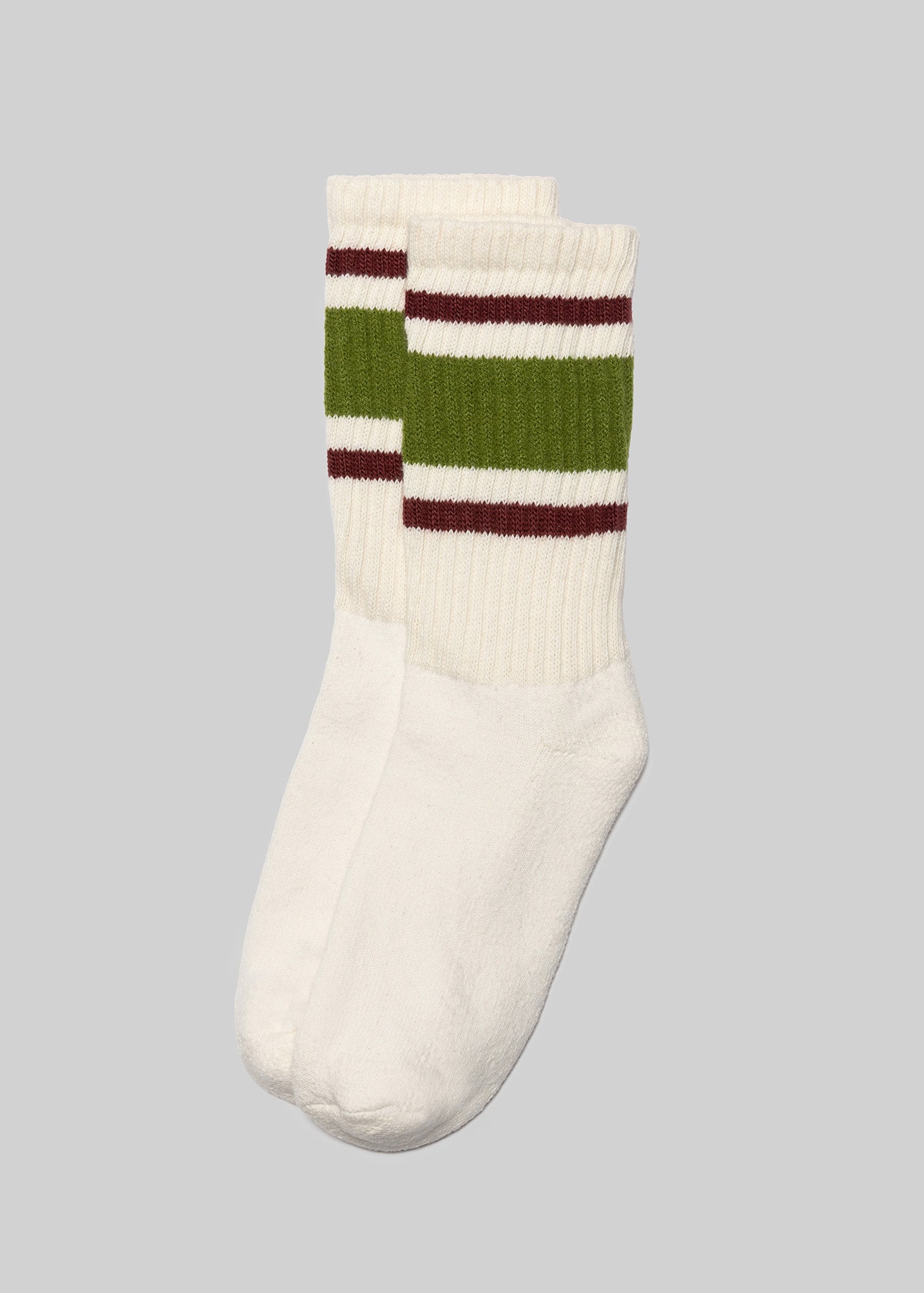 The Retro Stripe Sock - Chive/Berry