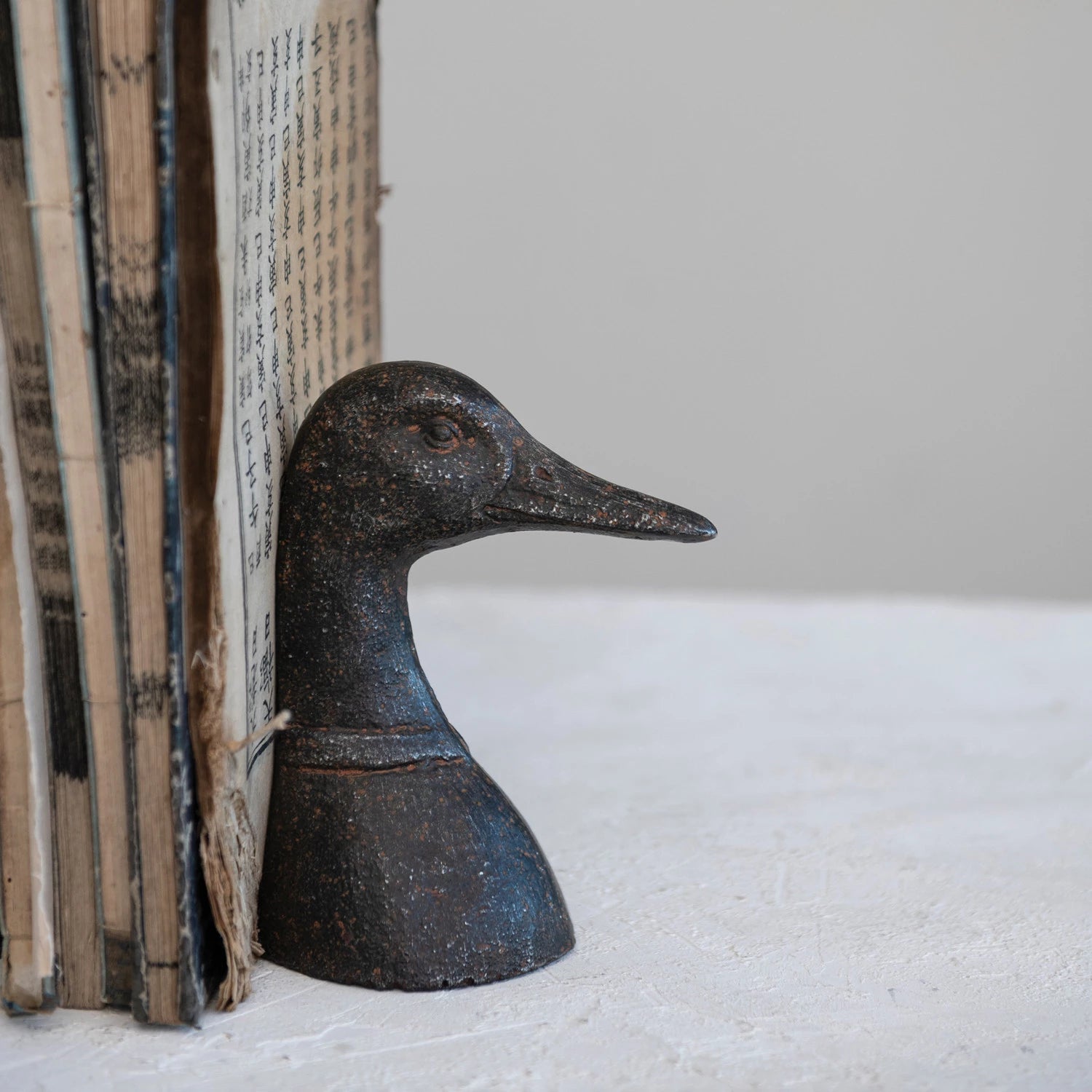 Cast Iron Duck Head Bookends