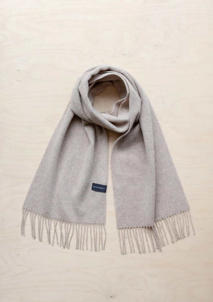 Lambswool Scarf in Oatmeal Melange