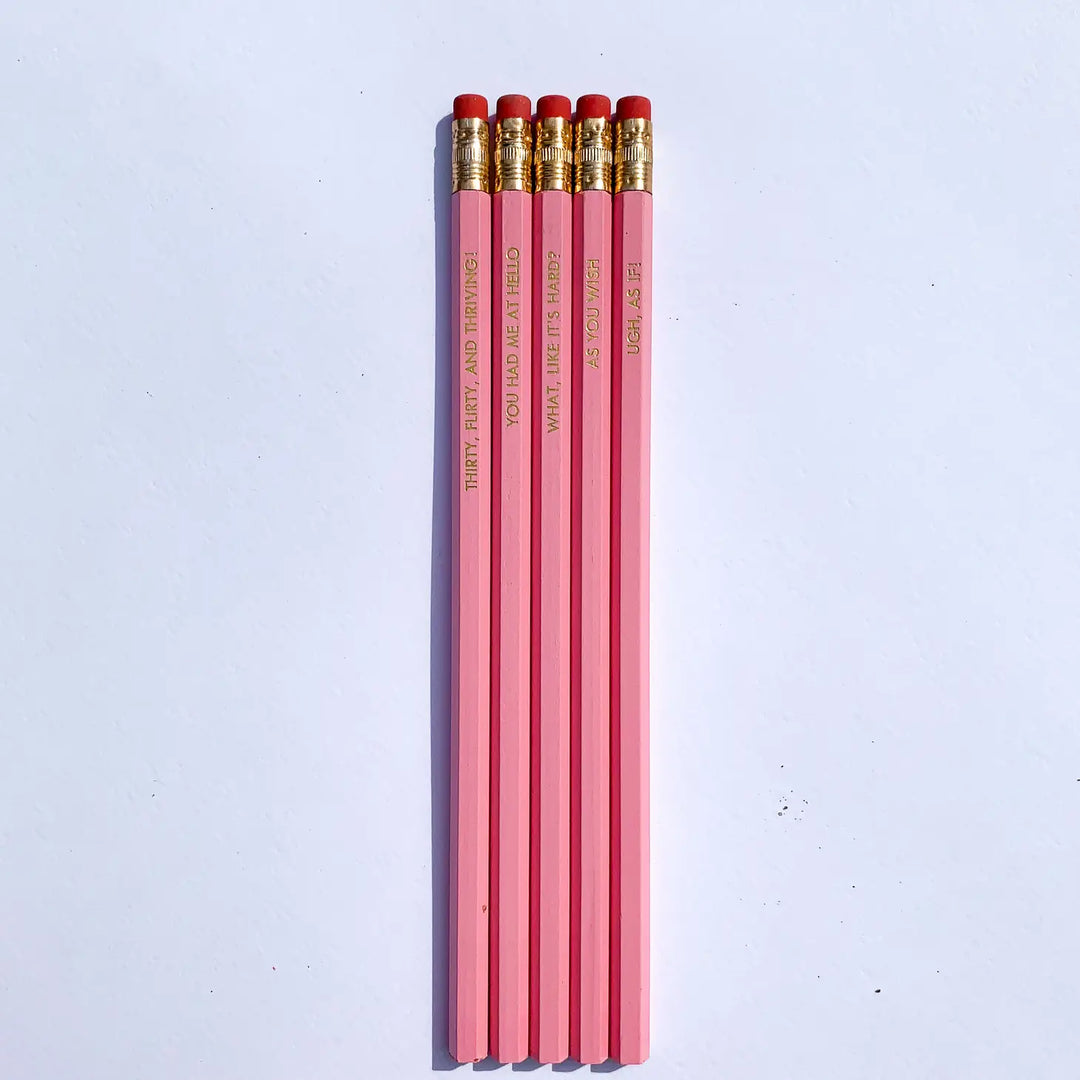 Rom-Com Pencil Pack - Pink & Gold