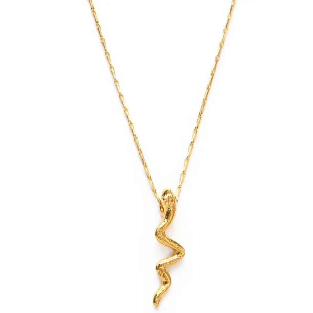 Tiny Gold Serpent Necklace