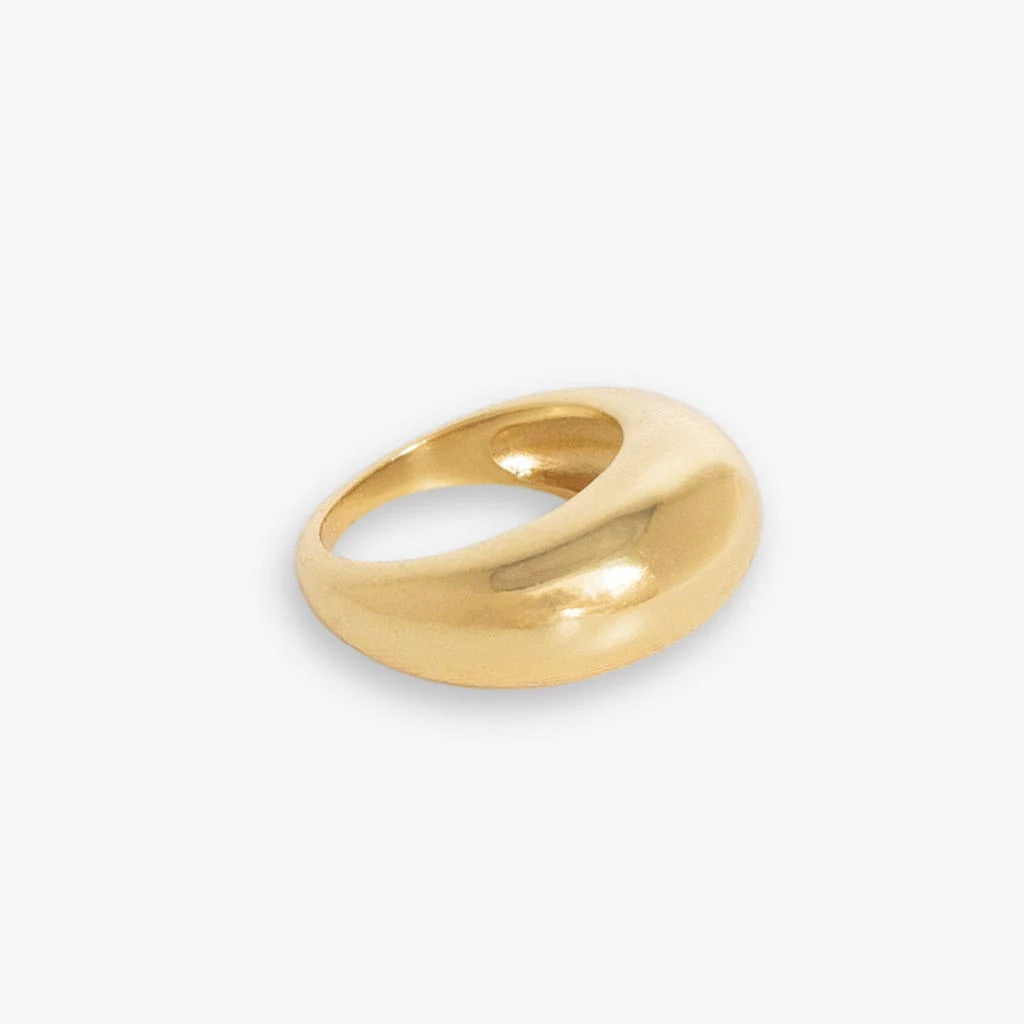 Faye Dome Ring Brass Brass - Size 7