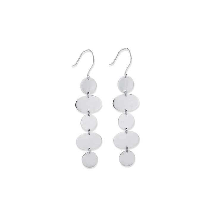 Gretchen Silver Oval Circle Earrings