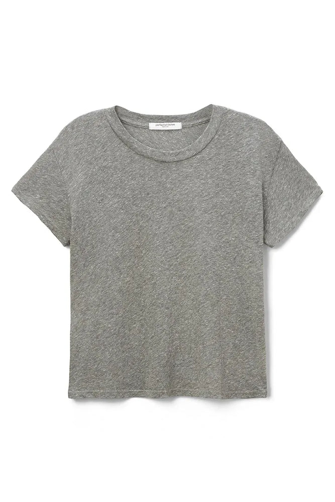 Harley Cotton Boxy Crewneck Tee - Heather Grey