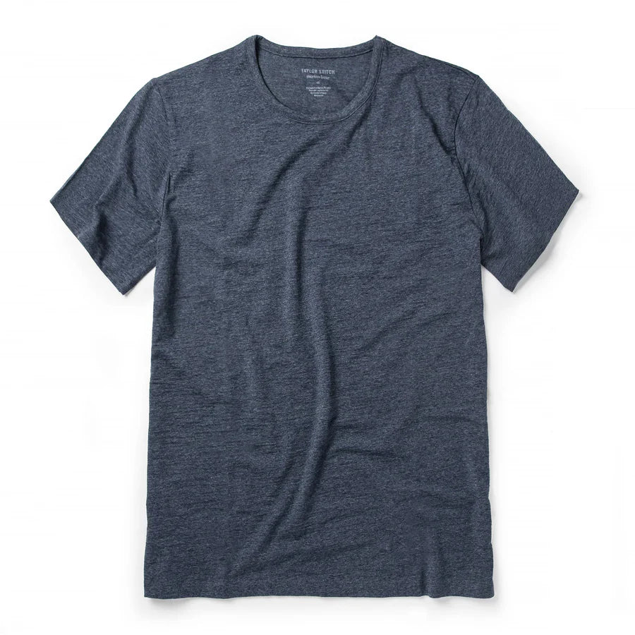 Merino Tee in Heather Navy