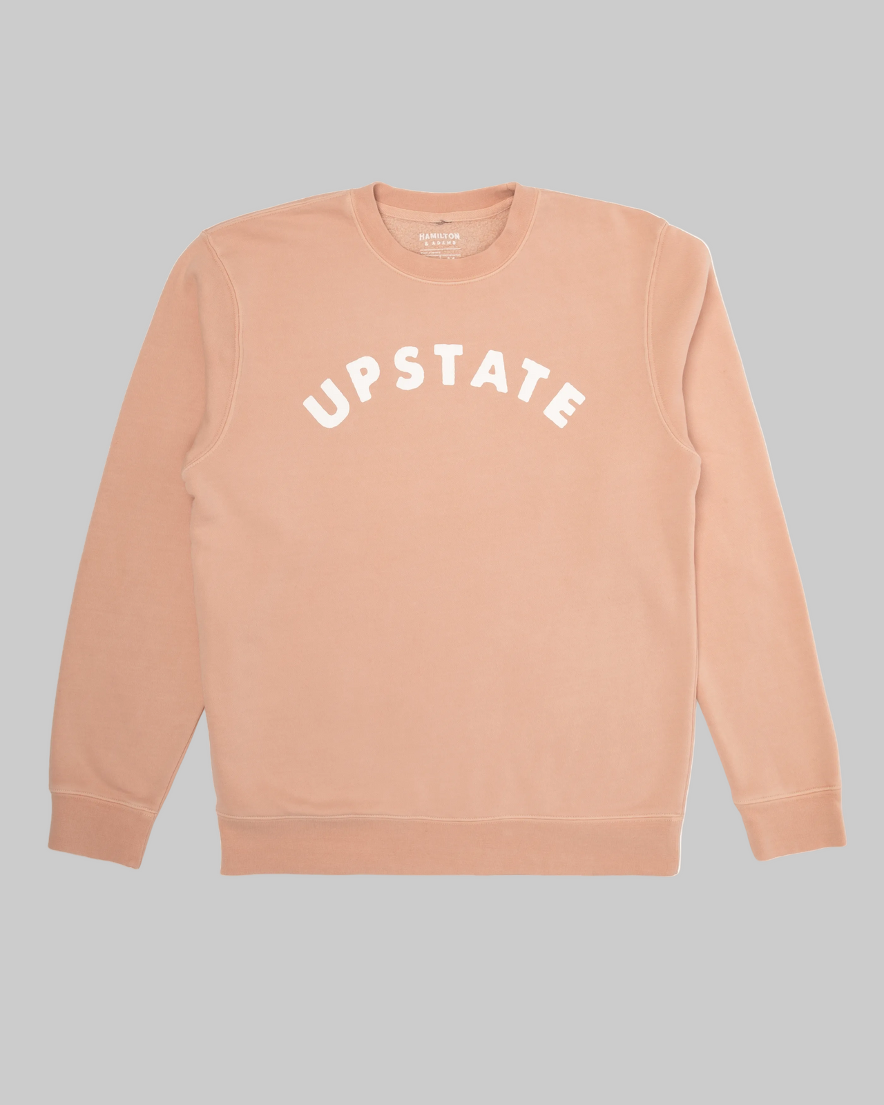 Upstate Arch Crewneck - Pigment Dusty Pink / White