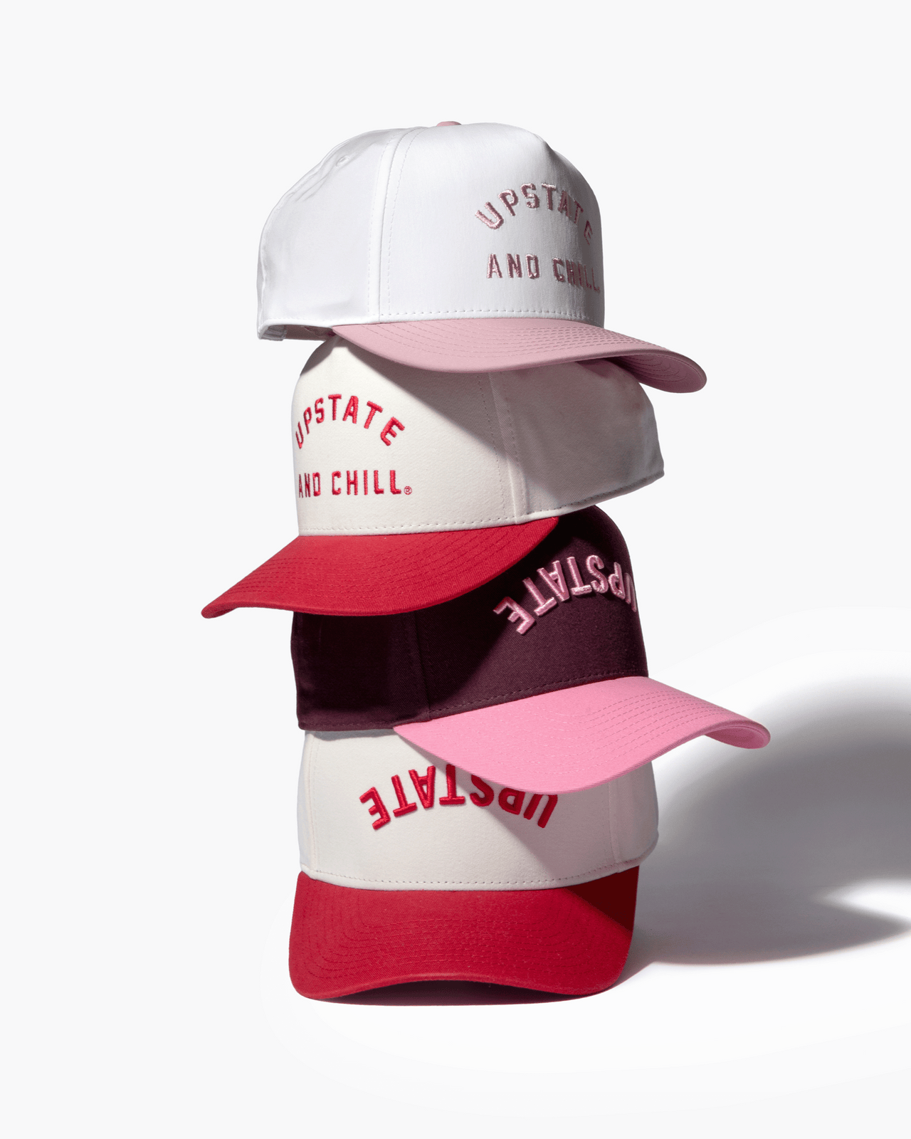 Upstate Inverse Hat - Cream / Scarlet