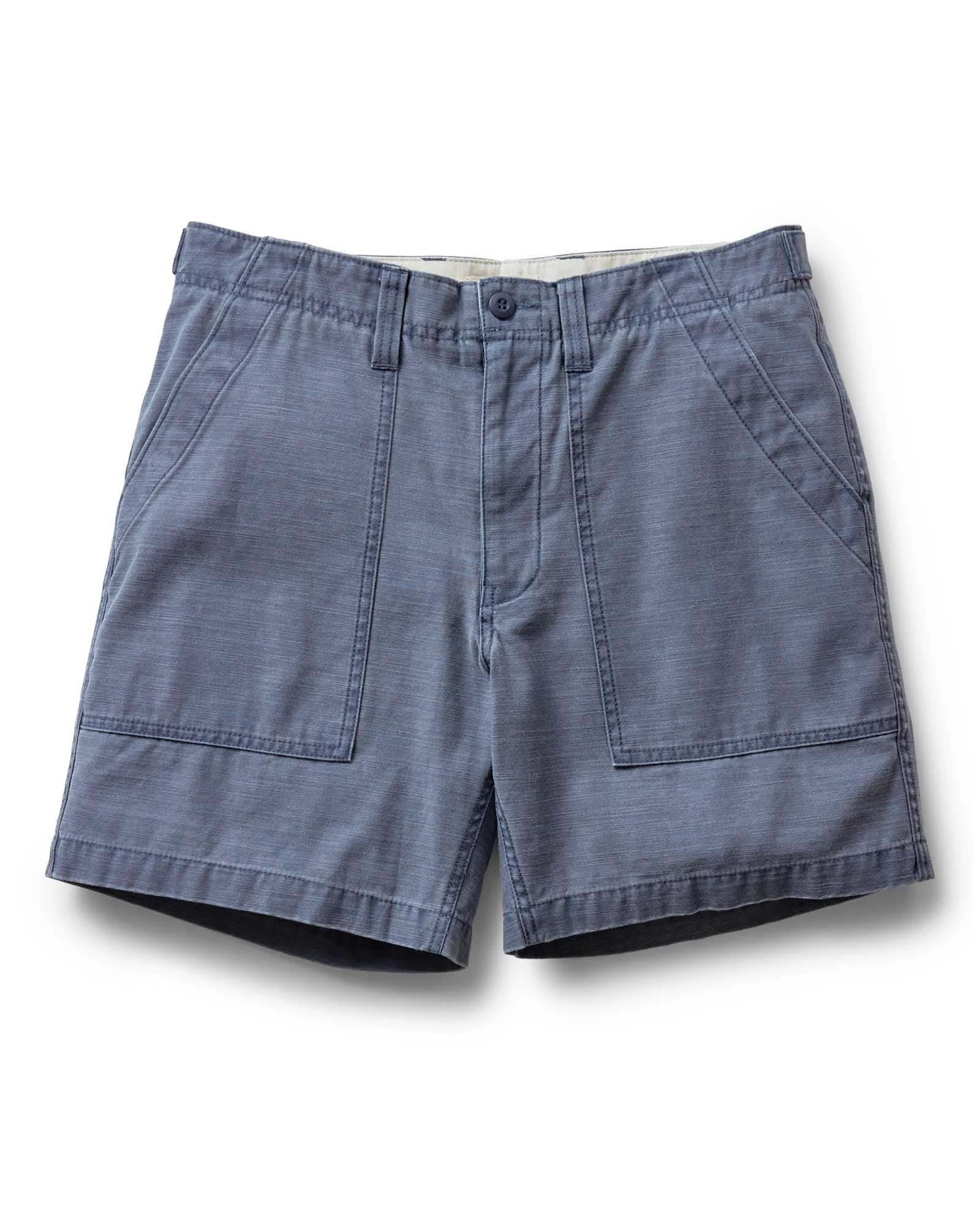 The Surplus Short in Dark Navy Reverse Sateen