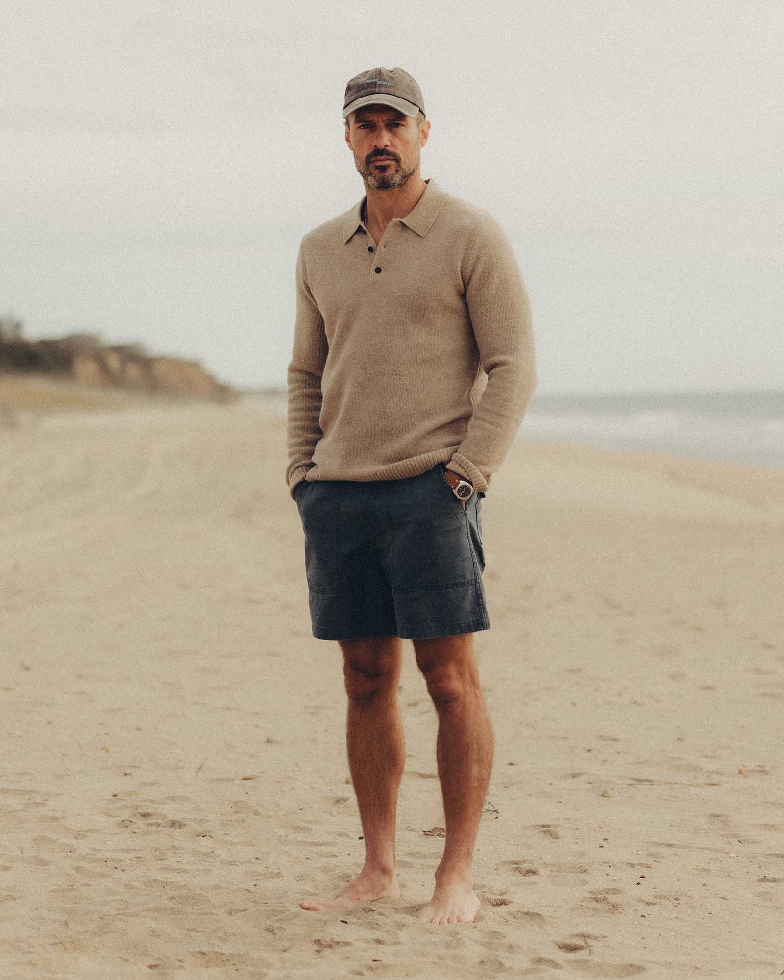The Surplus Short in Dark Navy Reverse Sateen