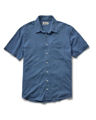 The Short Sleeve California in Washed Indigo Slub