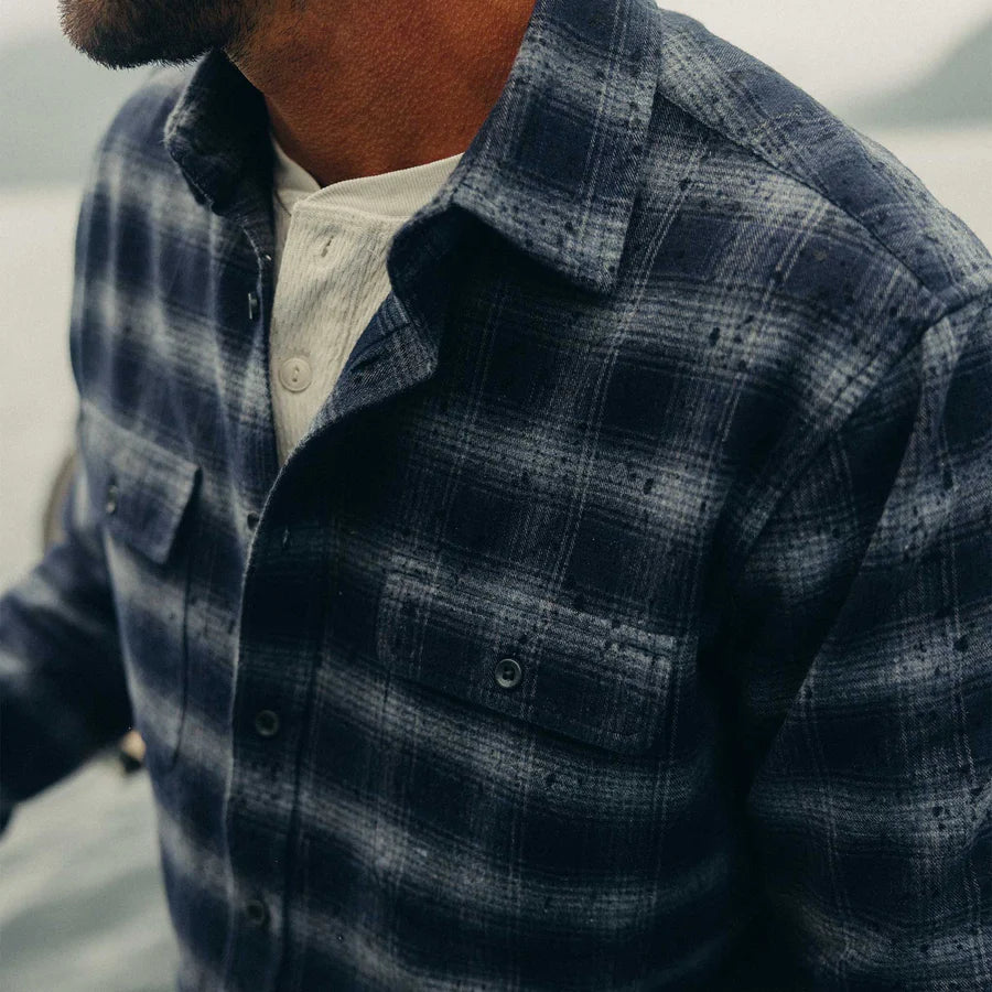 The Yosemite Shirt in Navy Shadow Plaid