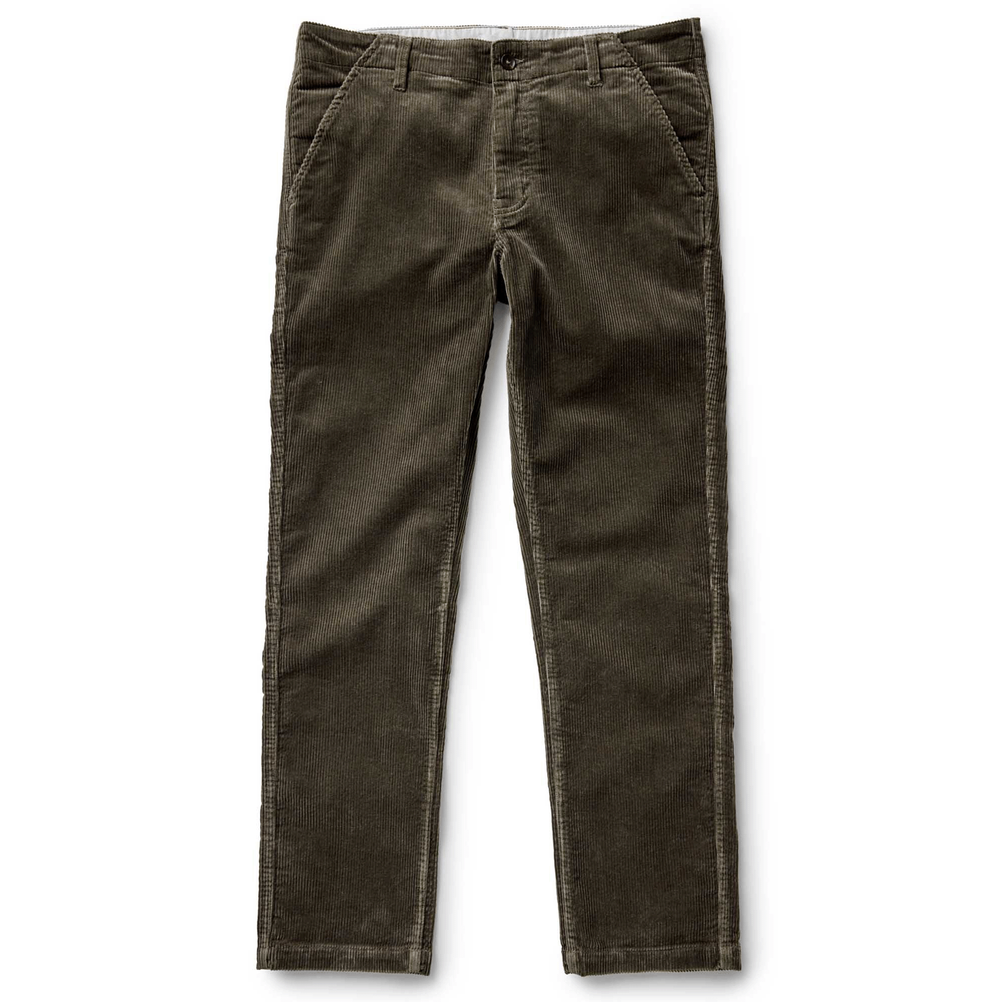 The Carnegie Pant in Fatigue Olive Corduroy