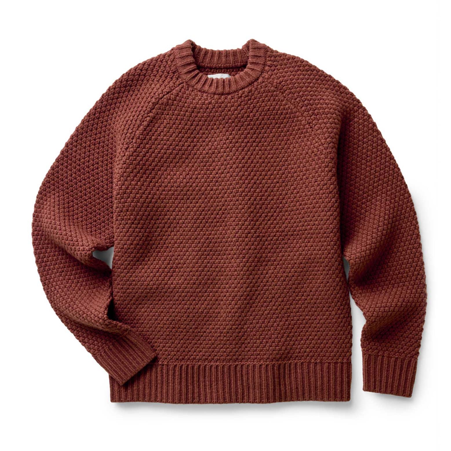 The Fisherman Sweater in Heather Brick Merino