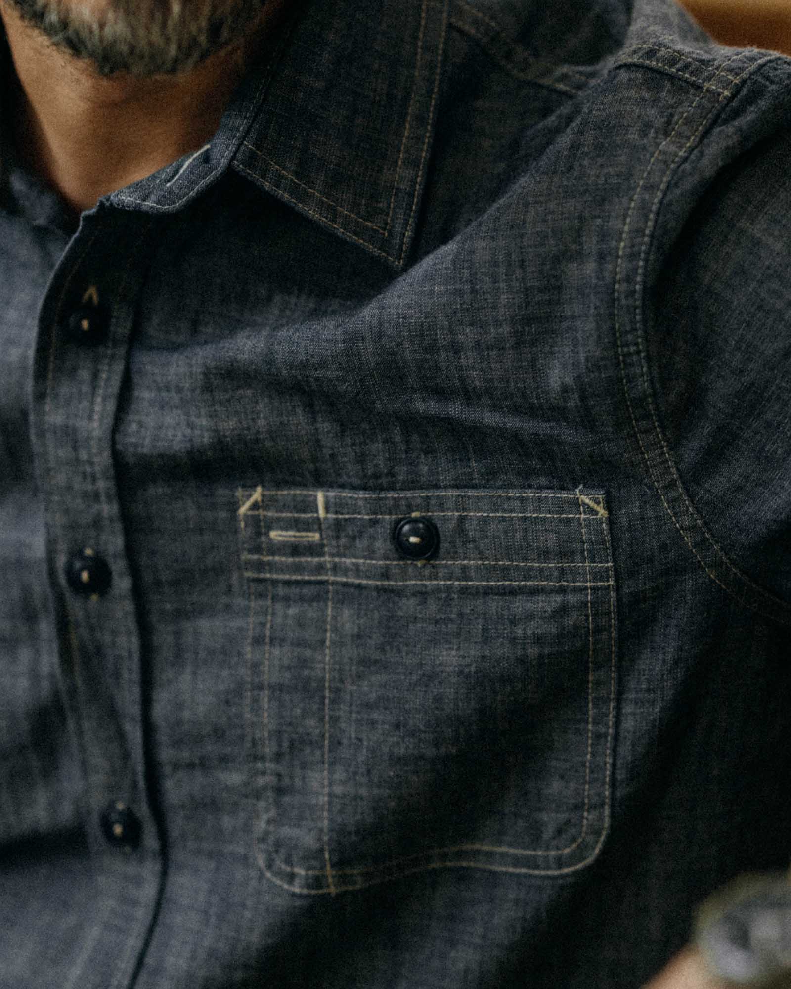 The Foundry Shirt in Rinsed Indigo Chambray - S - 38 - Taylor Stitch The Foundry Shirt in Rinsed Indigo Chambray - S - 38 - Taylor Stitch