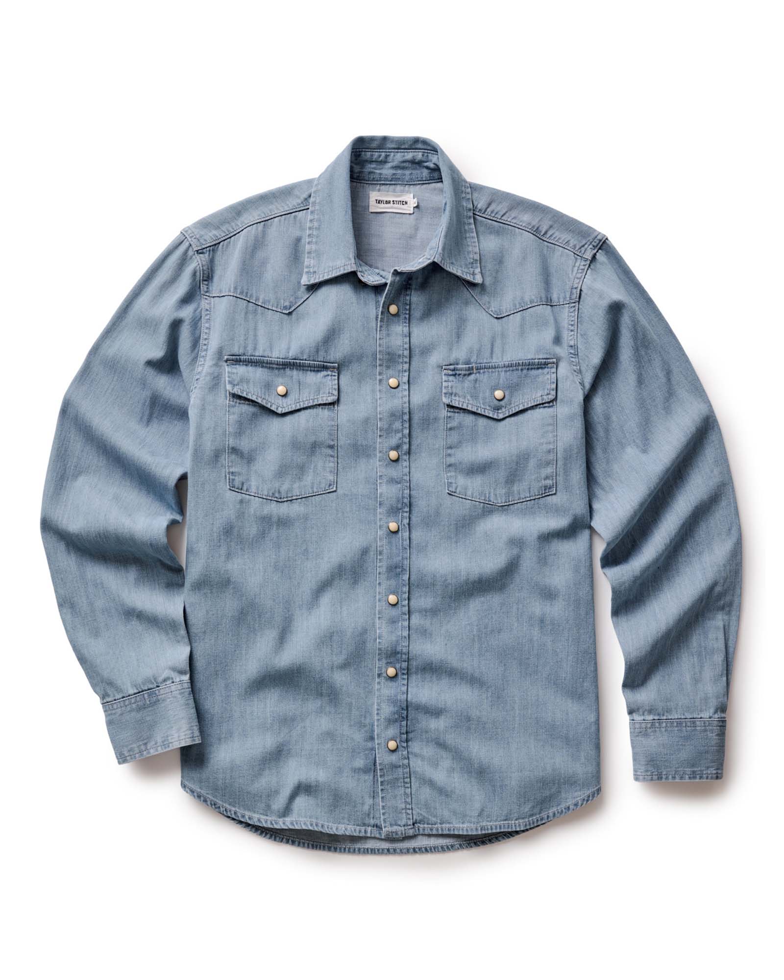 The Glacier Shirt in Washed Indigo Denim