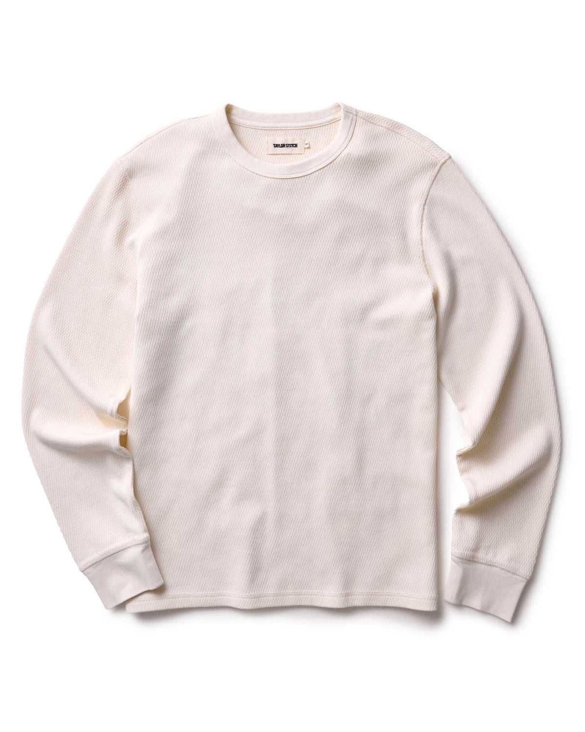 The Organic Cotton Crew in Vintage White Waffle