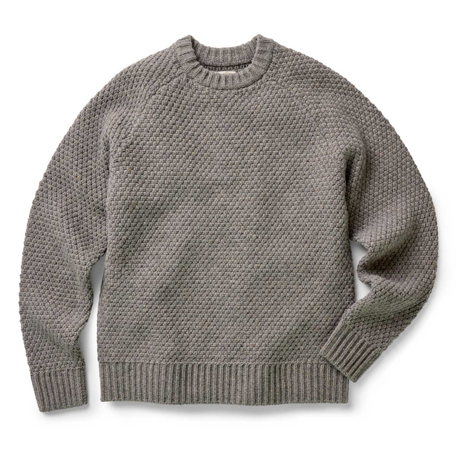 The Fisherman Sweater in Taupe Merino