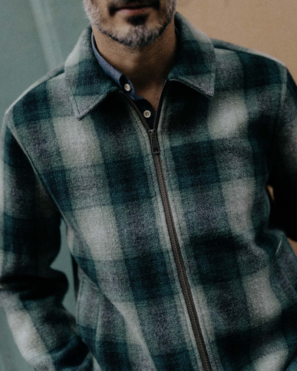The Waterfront Jacket in Evergreen Plaid Wool