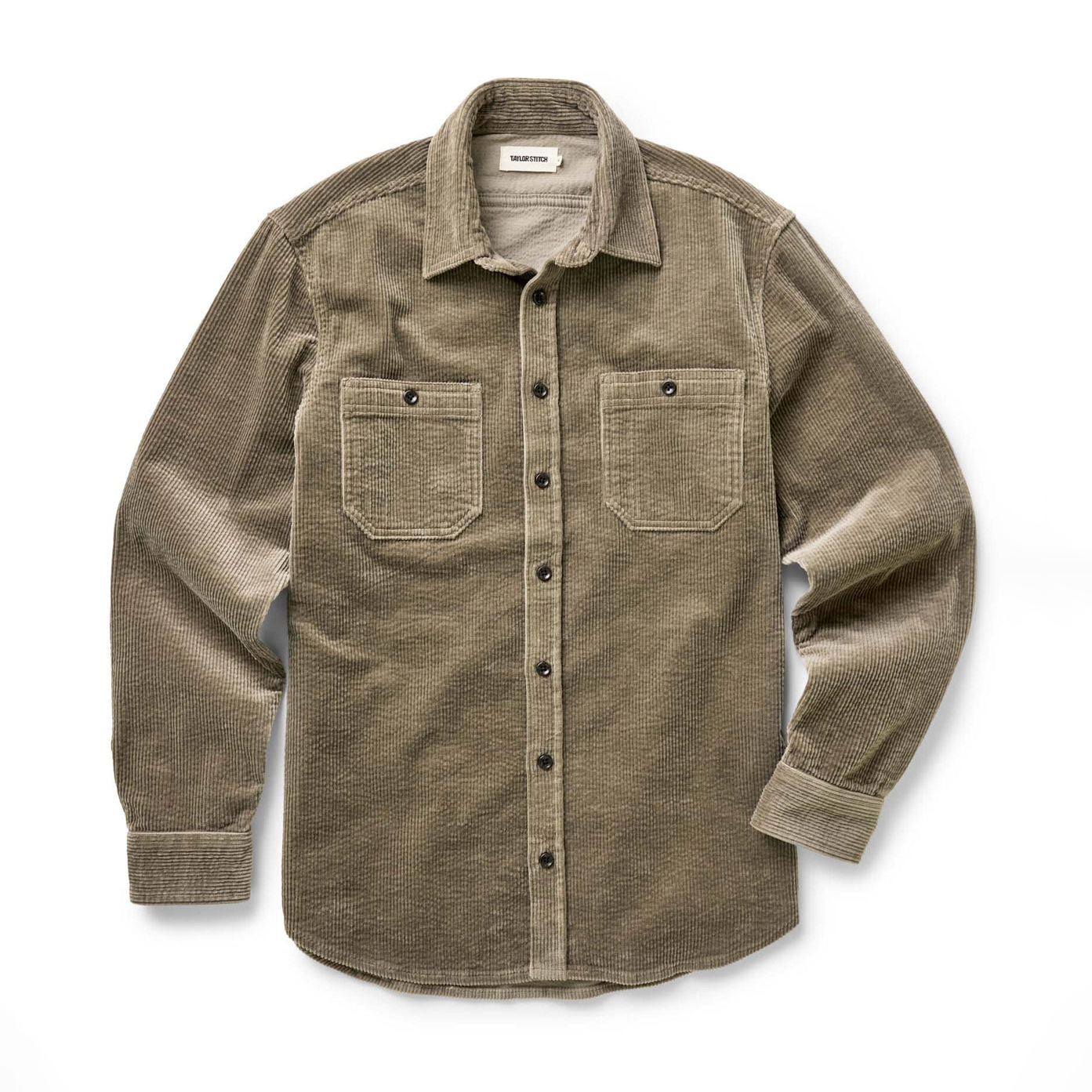 The Utility Shirt in Fatigue Olive Corduroy