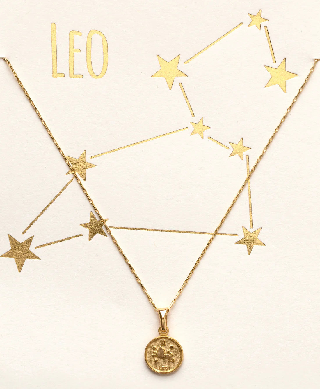 Tiny Zodiac Medallion- Leo