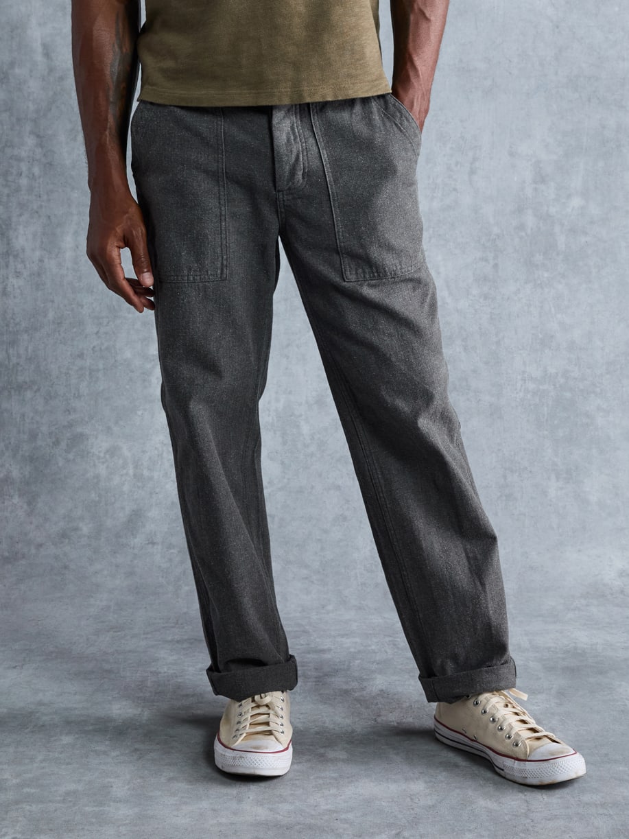 Herringbone Fatigue Pant - Flint Grey