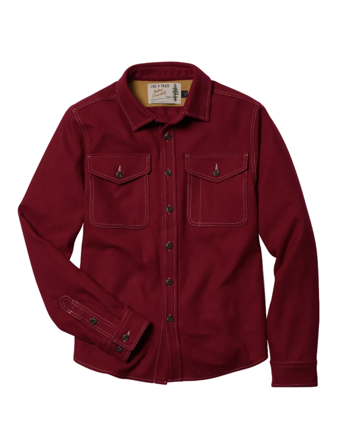 Melton Overshirt - Dark Red