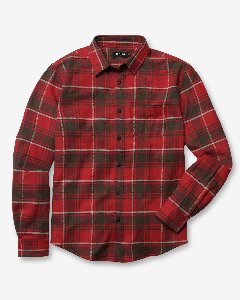 Summit Flannel Shirt - Ash Red