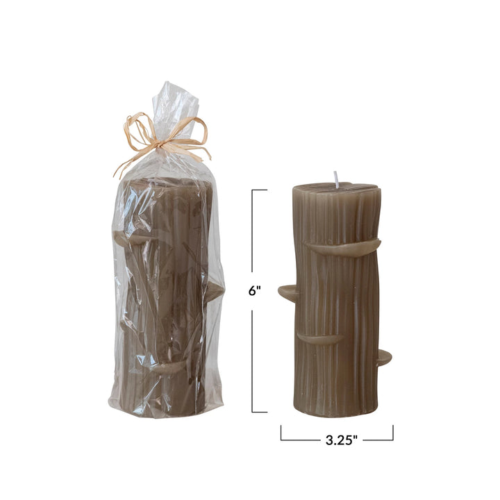 Unscented Log Shaped Candle