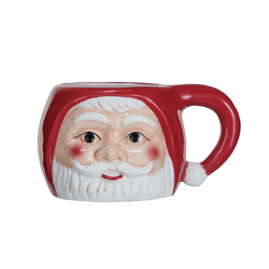 14oz Vintage Stoneware Santa Mug