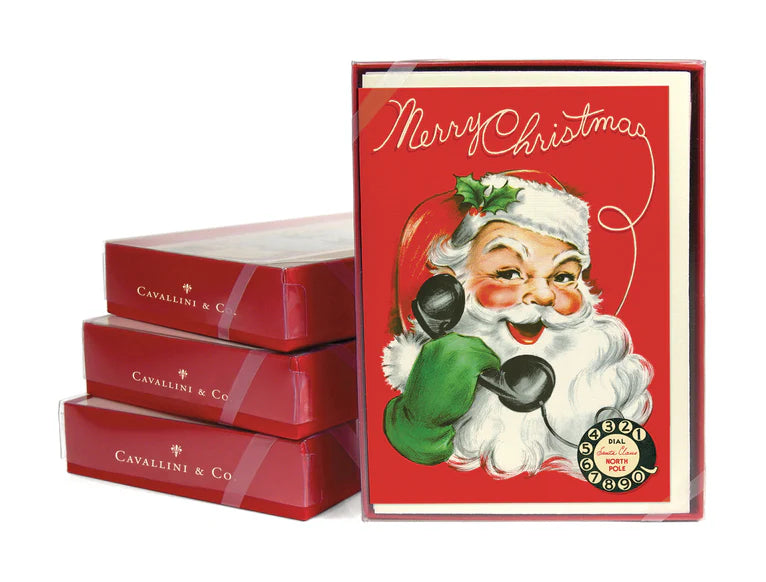 Telephone Santa Christmas Boxed Notes