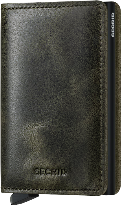 Slimwallet - Vintage Olive Black