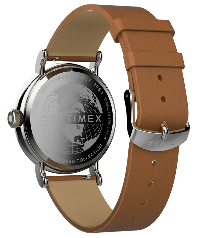 Timex Standard Sub-Second 40mm Apple Skin Leather Strap Watch