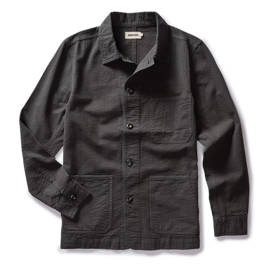 The Ojai Jacket in Black Seersucker