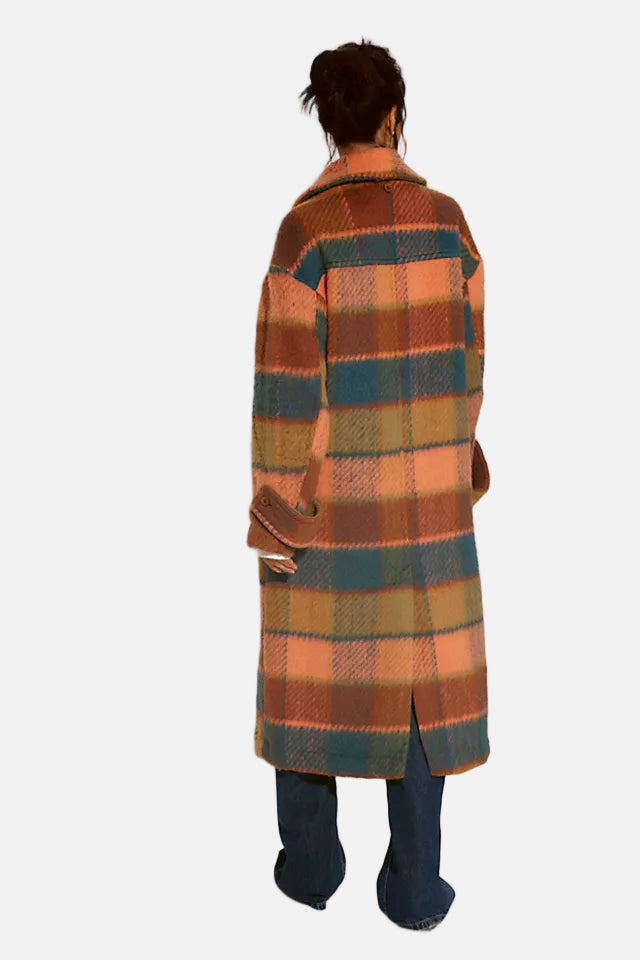 Dalton Wool Coat in Coral