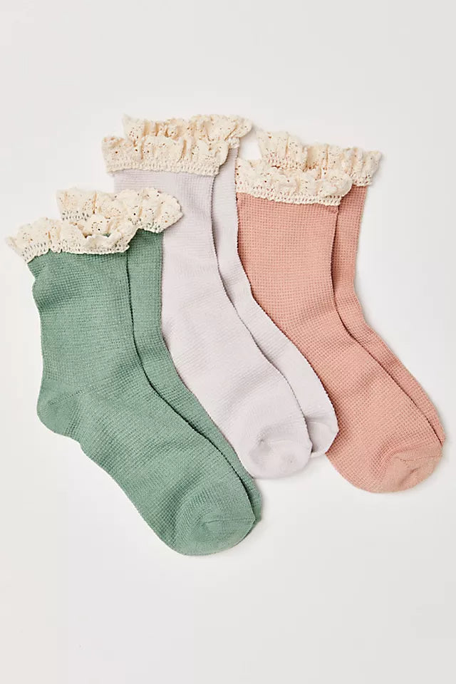 Ruffle Sock Pack in Tainted Love